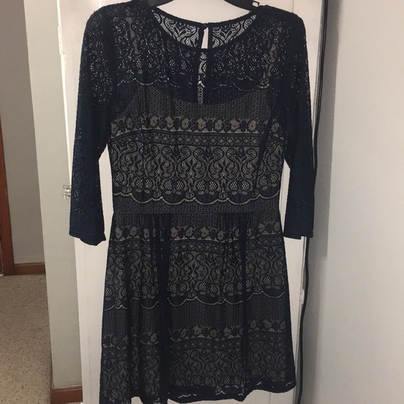 b darlin navy blue lace dress